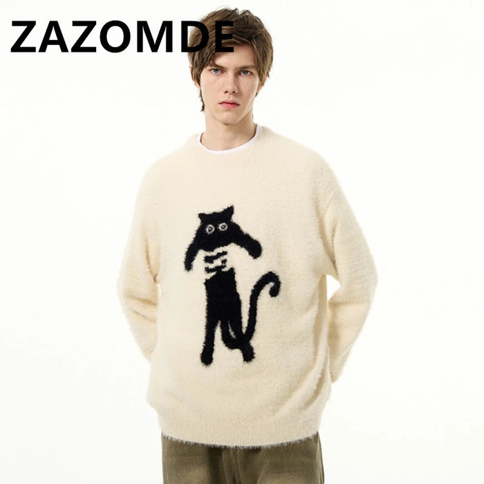 Cat Jumper Winter Clothes Knitwear Fashion Sweaters