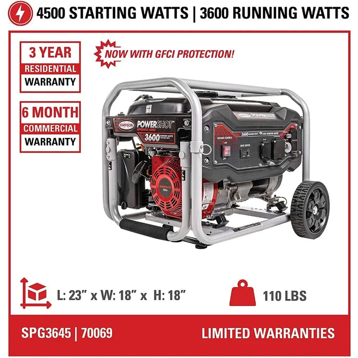 SPG3645 Portable Gas Generator and Power Station