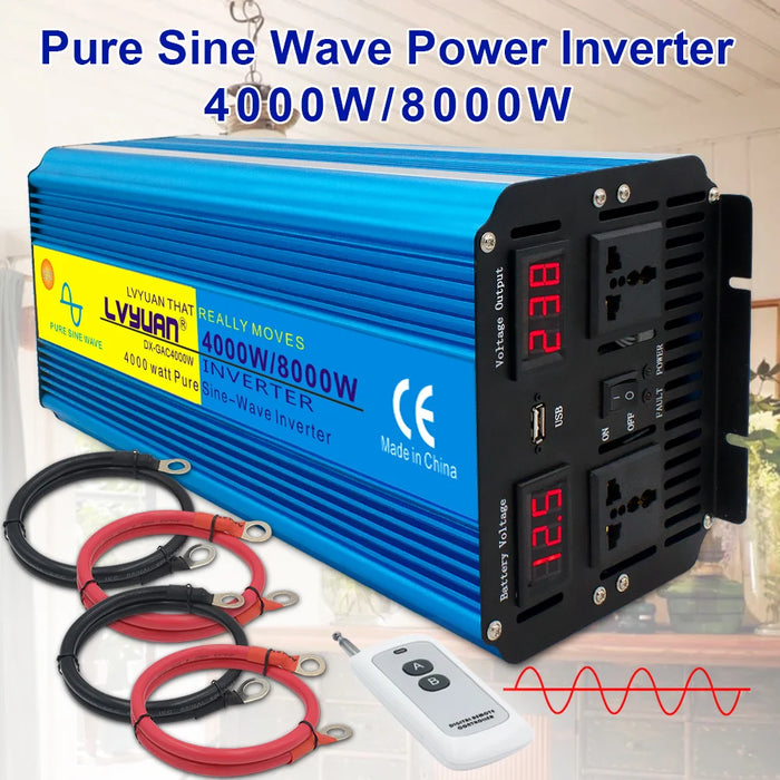 Pure Sine Wave Inverter DC 12v/24v To AC 220v 5KW 6KW 8KW