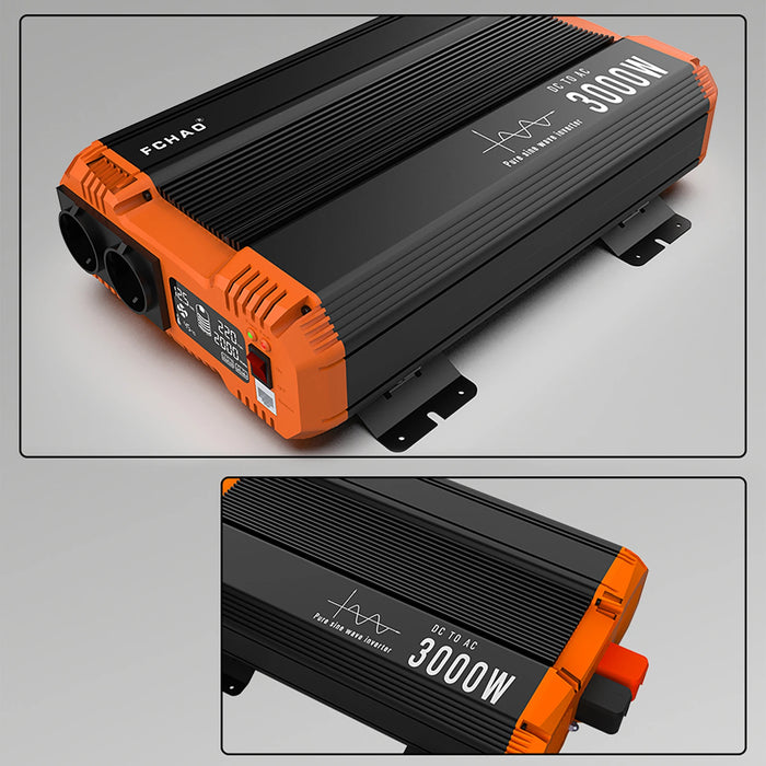 Pure Sine Wave Inverter Power Inverter 6000W DC 12V 24V 48V To AC 230V 50HZ/60HZ