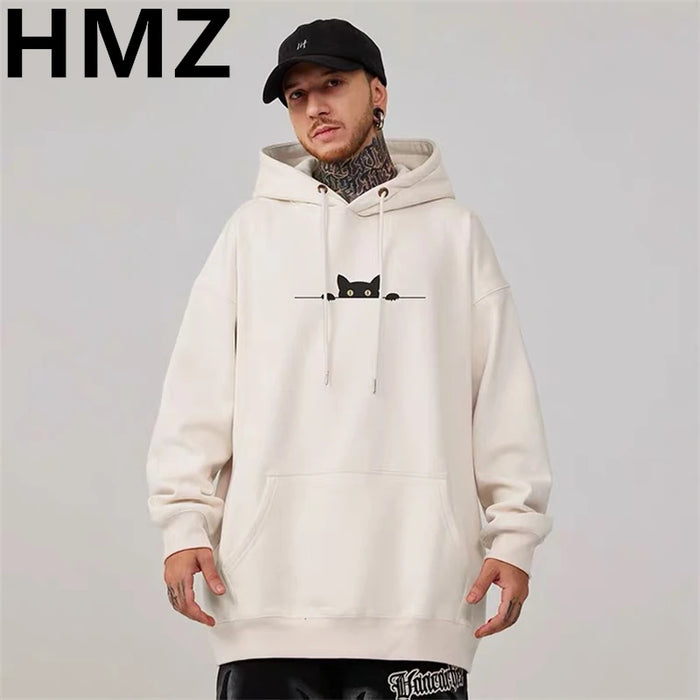 Top Harajuku Sweatshirt Streetwear Men Oversized Cotton Hip Hop Hoodie