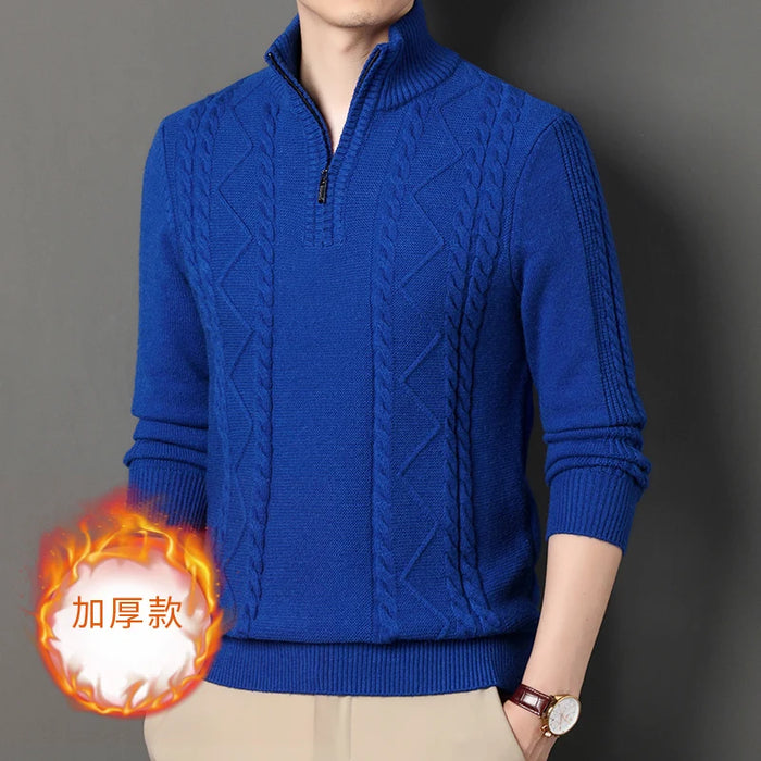 Men's Thicken Zipper Sweater 2023 Autumn & Winter Fashion