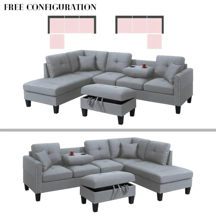 Convertible Chaise Longue Sofa