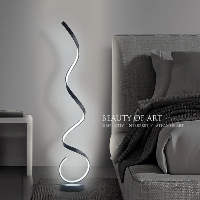 Modern LED Strip Bedroom Floor Lamp