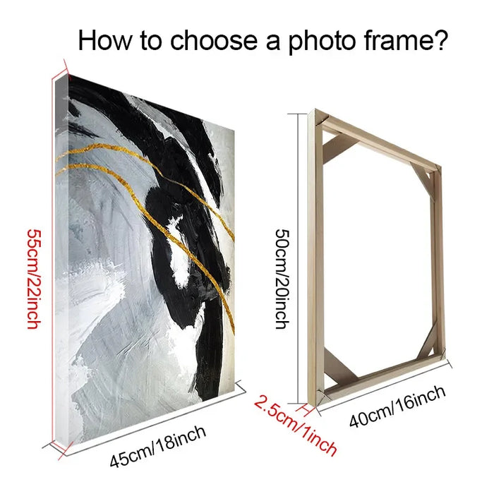 Solid Wood Picture Frame for Stunning Diamond Oil Paintings Posters