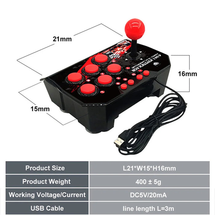 4 in 1 Retro Arcade Station Fighting Joystick Games