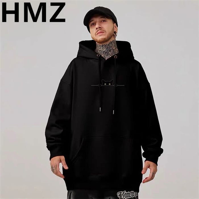 Top Harajuku Sweatshirt Streetwear Men Oversized Cotton Hip Hop Hoodie