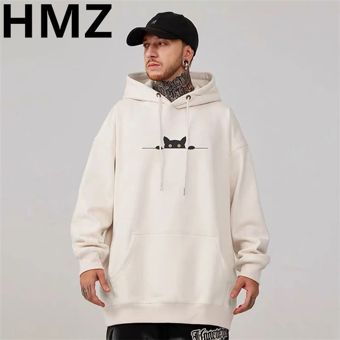 Top Harajuku Sweatshirt Streetwear Men Oversized Cotton Hip Hop Hoodie