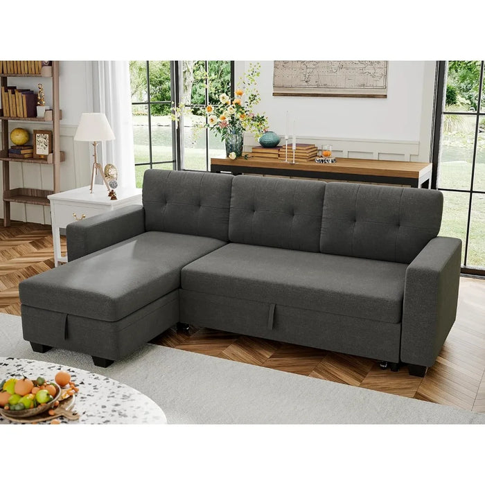 Linen furniture for living room, dark gray