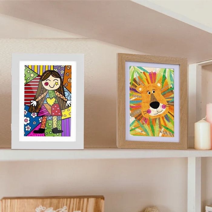 Children A4 Wooden Frames Home Display