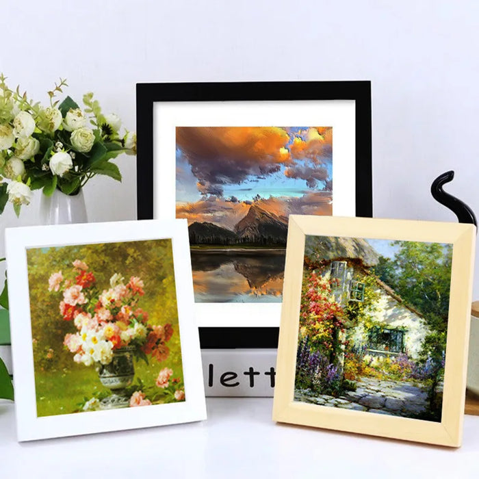 1pc Square Wood Photo Frame For Wall Hanging