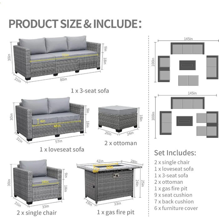 Outdoor Furniture Set, Waterproof Cover