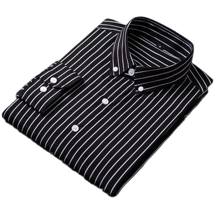 5XL Plus Size Plaid Dress Shirt for Men