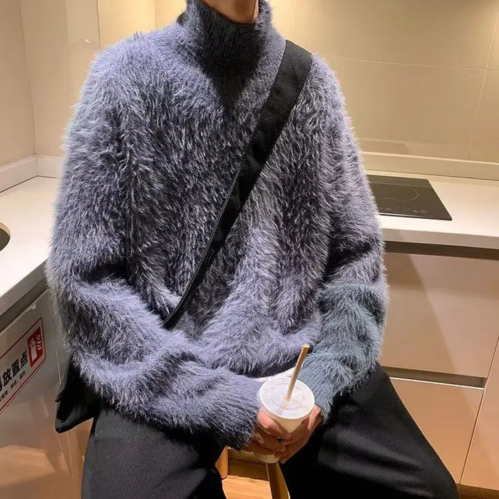 Winter Imitation Mohair Turtleneck Sweater