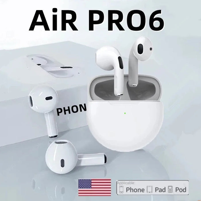 Original Air Pro 6 TWS Wireless Bluetooth For Xiaomi Apple iPhone