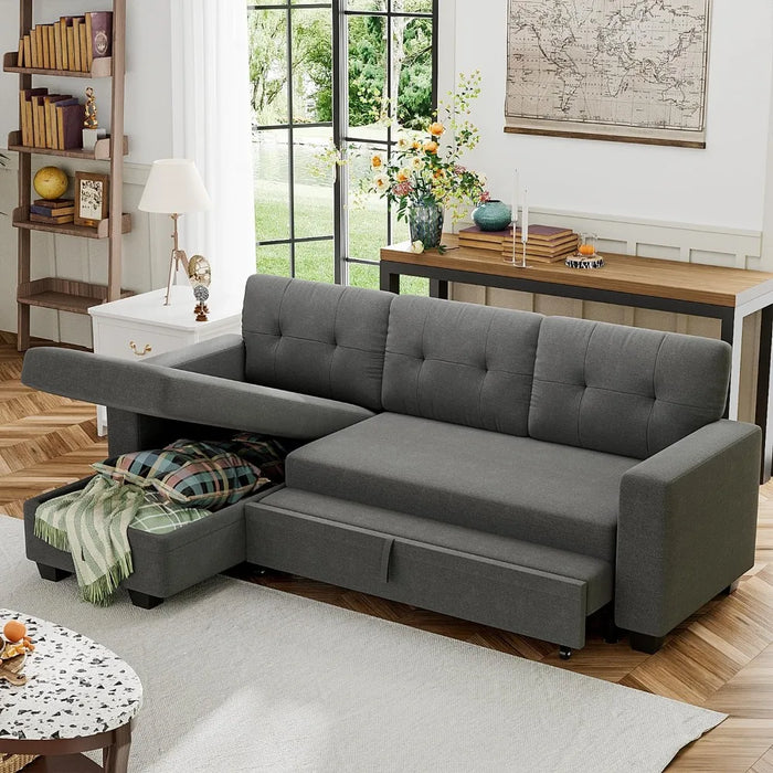 Linen furniture for living room, dark gray