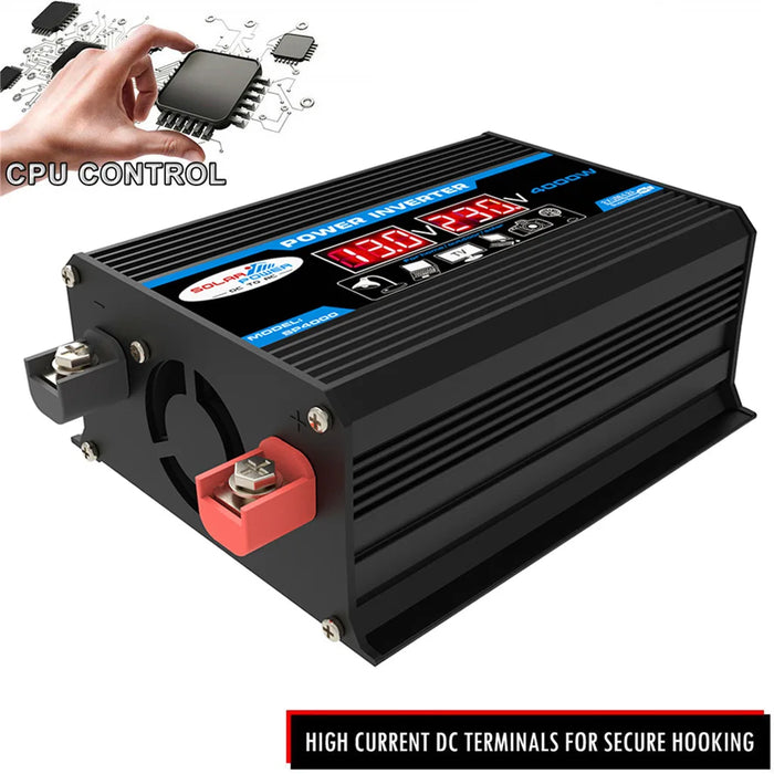 Car Power Inverter LED Display 4000W 12V to 220V/110V